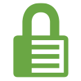 lime green lock icon