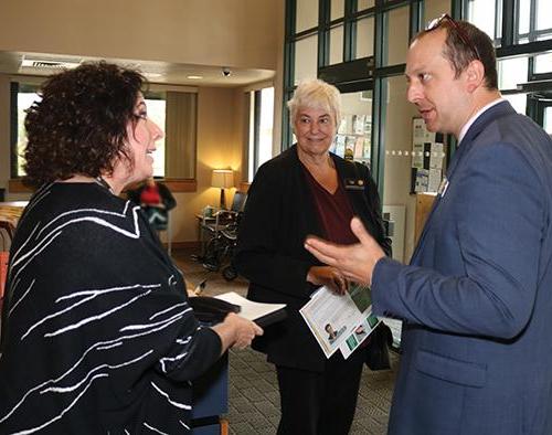 In October, the Health District was honored to host Representatives Andrew Boesenecker and Cathy Kipp of the Colorado General Assembly for an informative presentation that included a tour of the Family Dental Clinic, led by Dental Services Manager Jill Wear (right). We welcome these opportunities to share the Health District’s work in the community with our elected representatives.
